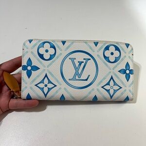 Louis Vuitton Monogram Blue and Cream Wallet
